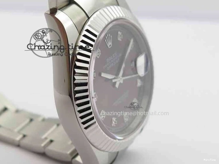 MiroTime 0505 Packable DateJust II 41mm SS BP Maker Best Edition Gray Dial Diam On SS Bracelet SA 3729
